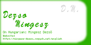 dezso mingesz business card